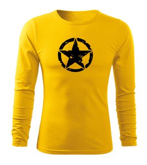 DRAGOWA Fit-T majica dugih rukava zvijezda, žuta 160g/m2