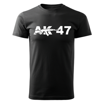 DRAGOWA kratka majica AK-47, crna 160g/m2