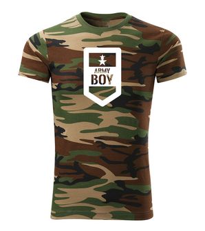 DRAGOWA kratka majica army boy, maskirna 160g/m2