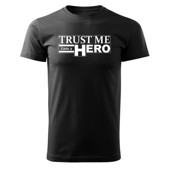 DRAGOWA kratka majica heroj, crna 160g/m2