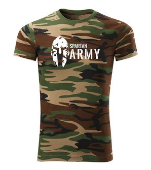 DRAGOWA kratka majica spartan army, kamuflažna 160g/m2