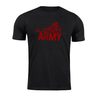 DRAGOWA kratka majica spartan army RedNabis, crna 160g/m2