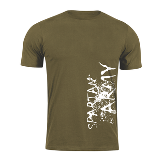 DRAGOWA kratka majica spartan army WAR, maslinasta 160g/m2