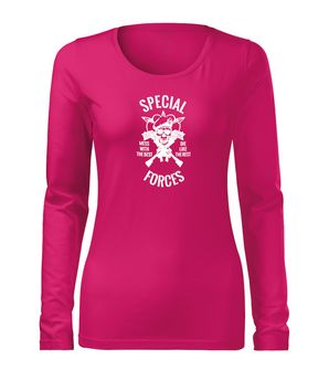 DRAGOWA Slim ženska majica dugih rukava specijalne snage, ružičasta 160g/m2