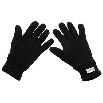 MFH Pletene rukavice s izolacijom 3M™ Thinsulate™, crna