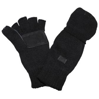 MFH Pletene rukavice bez prstiju, crna