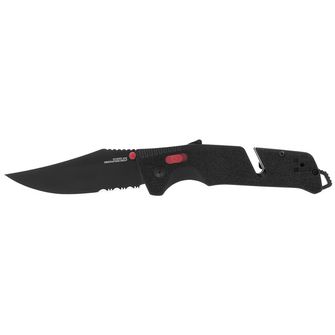 SOG Nož za zatvaranje TRIDENT AT - crno-crveni - djelomično nazubljen