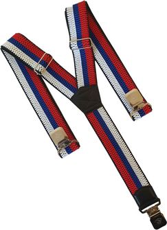Natur traky na hlače clip, bijelo-plavo-crveno