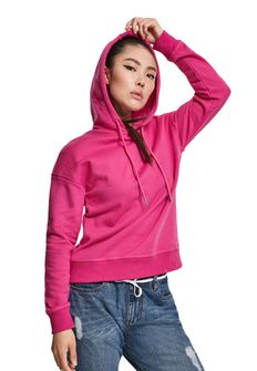 Urban Classics ženska majica s kapuljačom, roza