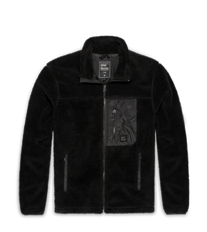 Vintage Industries Kodi podstavljena sherpa flis jakna, crna