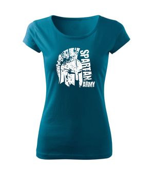 DRAGOWA ženska kratka majica Leon, petrol plava150g/m2