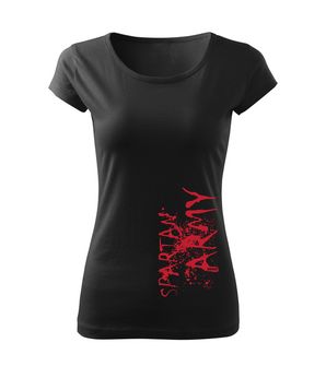 DRAGOWA ženska kratka majica kratkih rukava RedWar crna 150g/m2
