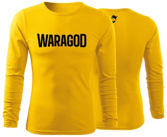 WARAGOD Fit-T majica s dugim rukavima FastMERCH, žuta 160g/m2