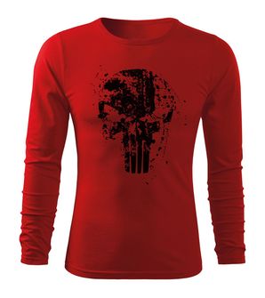 DRAGOWA Fit-T majica s dugim rukavima Frank The Punisher, crvena 160g/m2