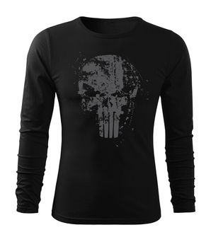 DRAGOWA Fit-T majica s dugim rukavima Frank The Punisher, Black 160g/m2