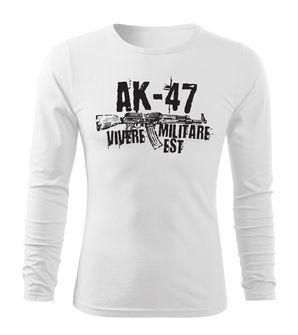 DRAGOWA Fit-T majica s dugim rukavima Seneca AK-47, bijela 160g/m2