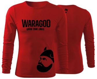 WARAGOD Fit-T majica s dugim rukavima StrongMERCH, crvena 160g/m2