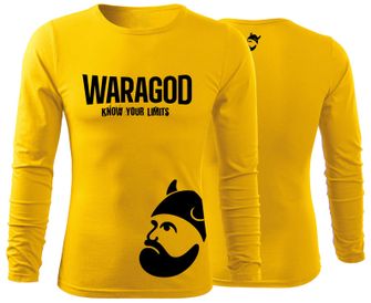 WARAGOD Fit-T majica s dugim rukavima StrongMERCH, žuta 160g/m2