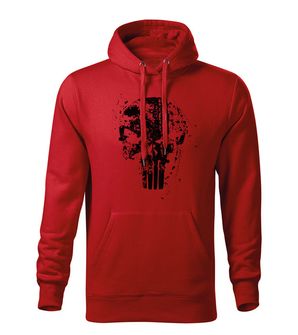 DRAGOWA muška majica s kapuljačom Frank The Punisher, crvena 320g/m2